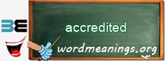 WordMeaning blackboard for accredited